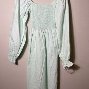 Missguided Mint Green Smocked Maxi Dress